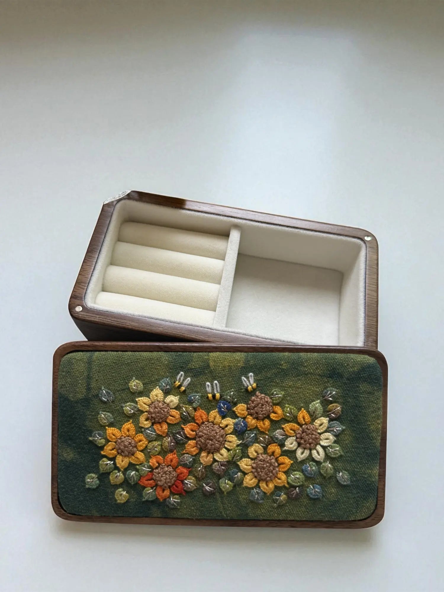 3D Sunflower Walnut Jewelry Box by Embru | Gifts for teachers My Store