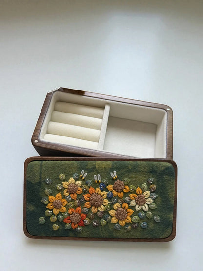 3D Sunflower Walnut Jewelry Box by Embru | Gifts for teachers My Store