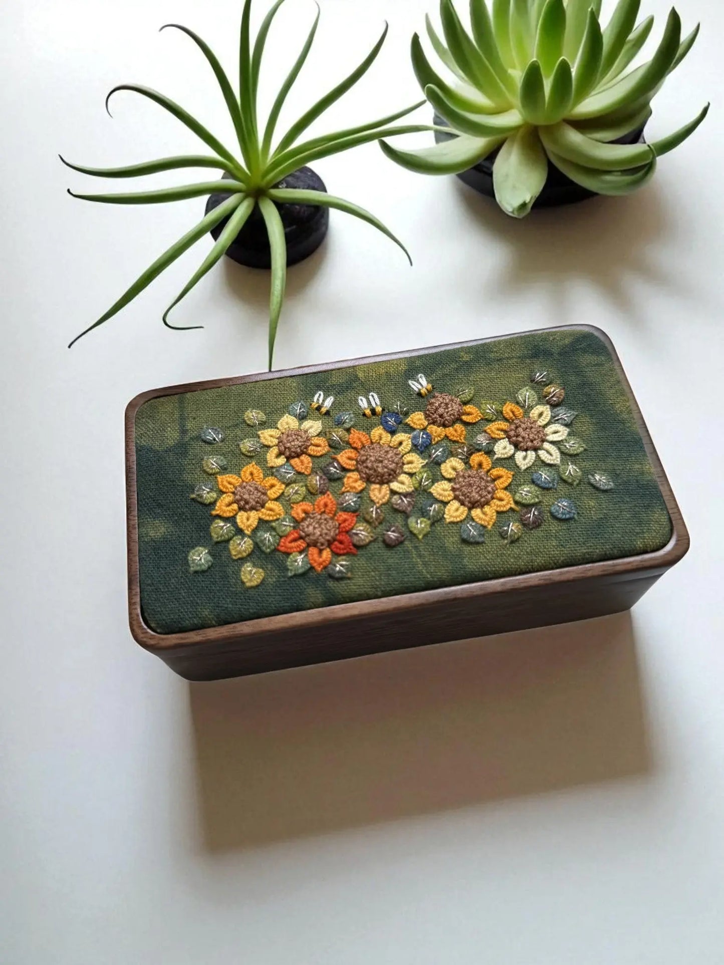 3D Sunflower Walnut Jewelry Box by Embru | Gifts for teachers My Store