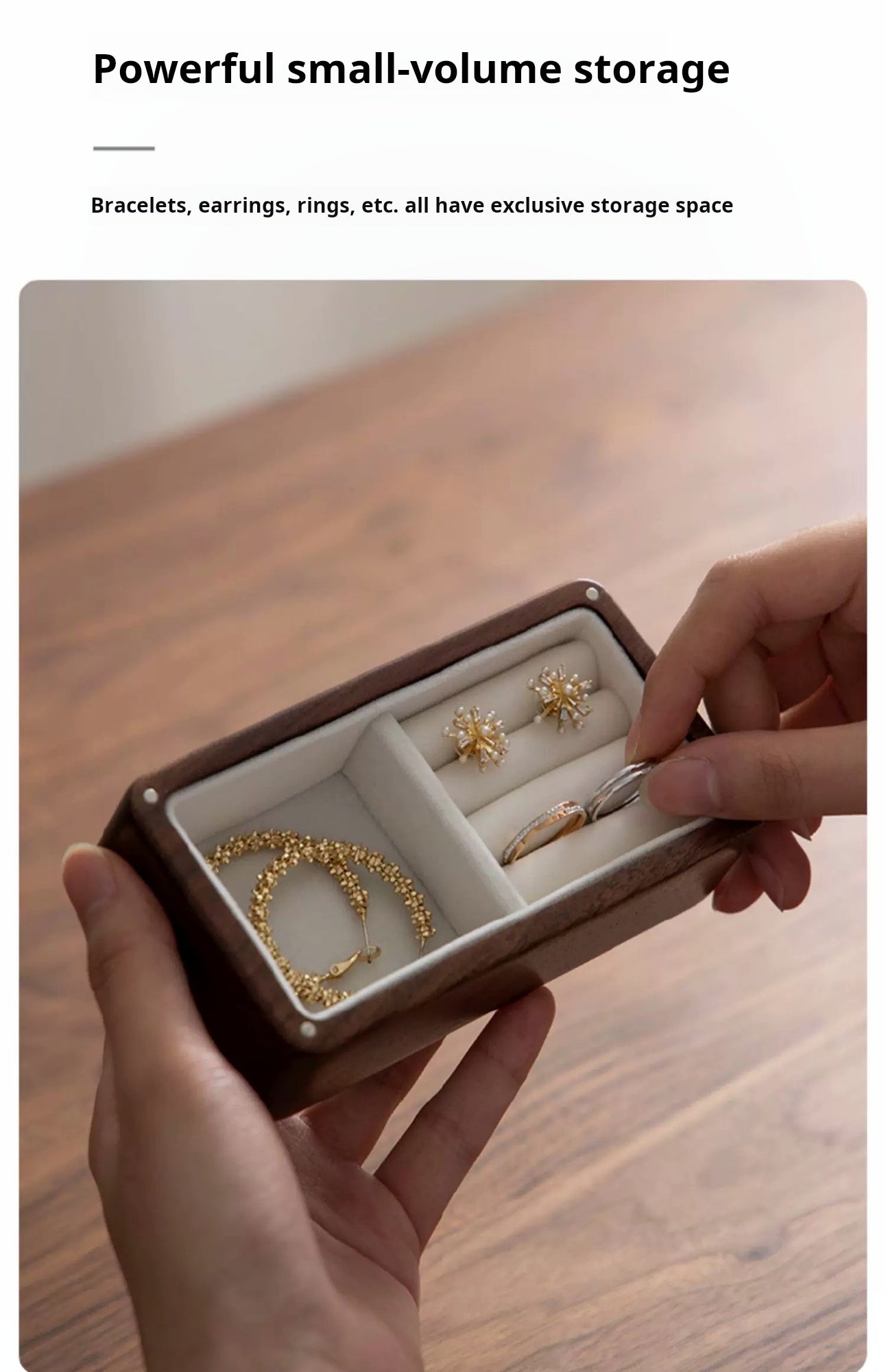 3D Sunflower Walnut Jewelry Box by Embru My Store