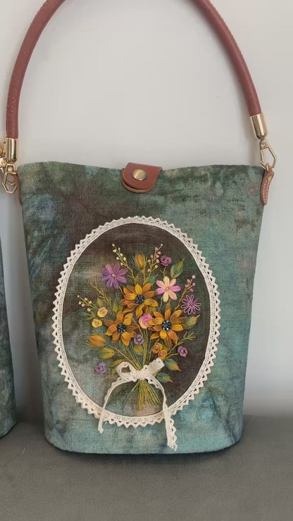 Hand Embroidered 3D Bouquet Woman's Bag by Embru